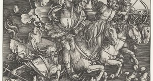 Holzschnitt "Die vier apokalyptischen Reiter" von Albrecht Dürer