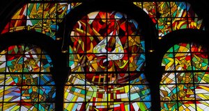 Mosaikt aus einem Kirchenfenster