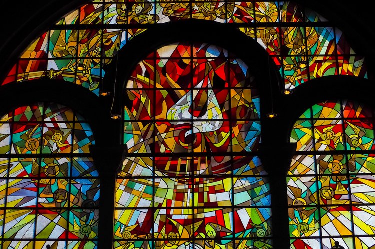 Mosaikt aus einem Kirchenfenster