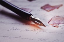 Füller auf handgeschriebenem Brief