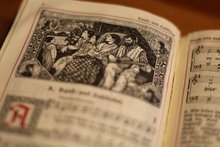 Aufgeschlagenes historisches Gesangbuch
