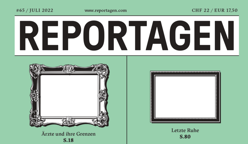 Covermotiv der Zeitschrift "REPORTAGEN", Ausgabe 65