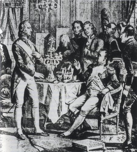 Audienz Goethes bei Napoleon I. im Kaiserlichen Palast, 1808
